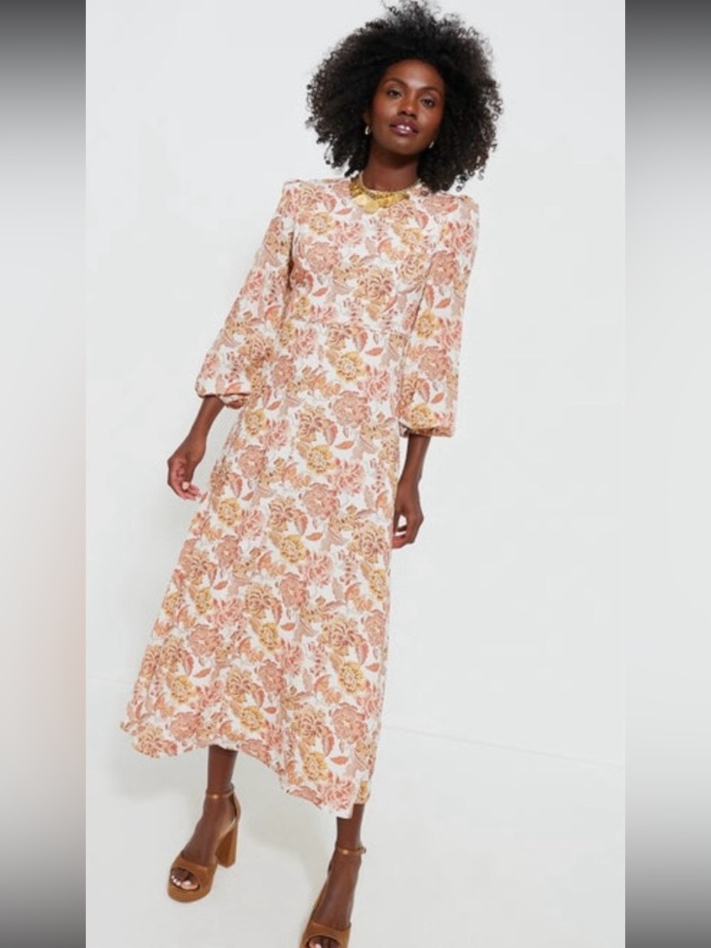 NWT Hyacinth House Sophia Puff Sleeve Maxi Dress